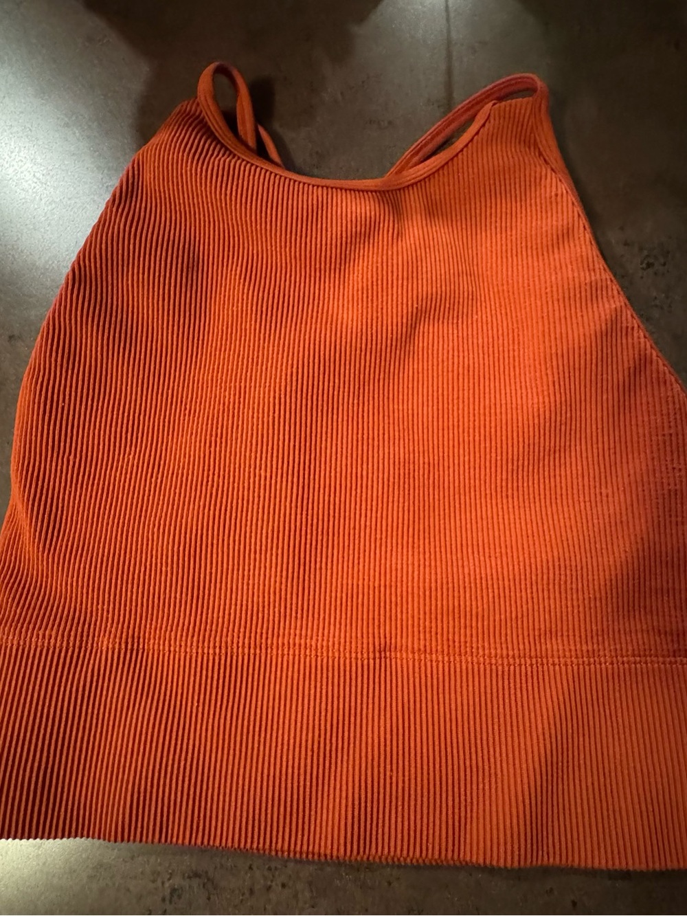 Gilly Hicks Ribbed Tank Top in Bright Orange no tags.